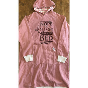 Oversized “Nope I’m Going Back To Bed” Sleep Hoodie Women’s Size S/M